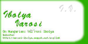 ibolya varosi business card